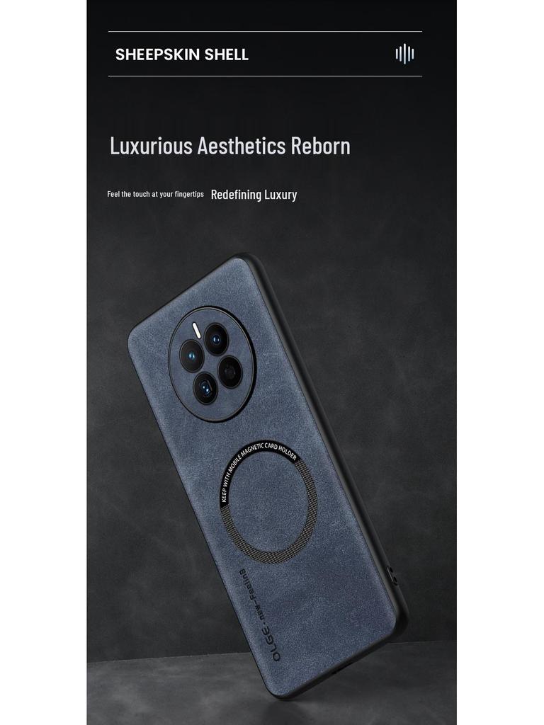 Lambskin Magnetic Phone Case for Huawei Mate 50/60 Pro+ - Full Coverage Hard Shell