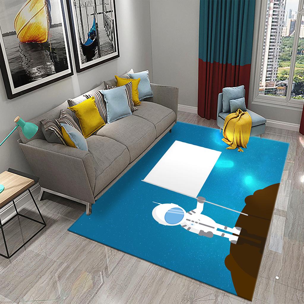 3D Cartoon Cute Astronaut Carpets for Living Room Kitchen Bedroom Bathroom Entrance Non-slip Area Rug Kawaii Kids Decor Carpet
