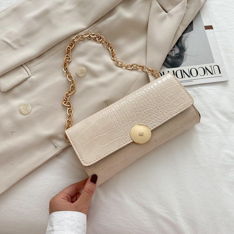 French Niche Bag, New Net Red Popular Shoulder Bag, Korean Version of The Hundred with Stone Pattern Fashion Armpit Bag