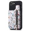For iPhone 16e Leather Phone Cover with RFID Blocking Zipper Card Bag Kickstand