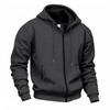 2026 New Men's Comfortable Fleece Hooded Sweatshirt Zipper Sports Shirt Long Sleeved Sweatshirt Autumn and Winter Season