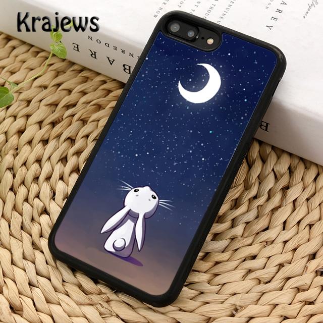 Bunny Rabbit Night Sky Moon Phone Case Cover For iPhone 17 Air 16 15 14 plus 12 13 pro max coque Fundas