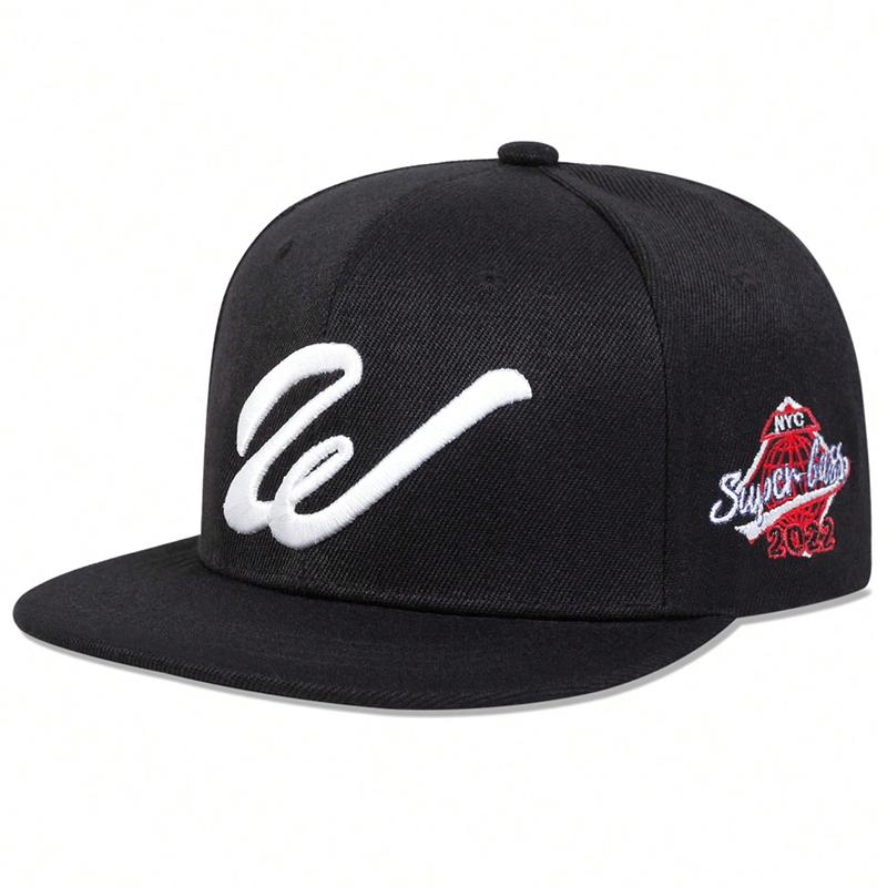Unisex W Letter Embroidery Hip-hop Hats Spring Autumn Outdoor Adjustable Casual Baseball Caps Sunscreen Hat