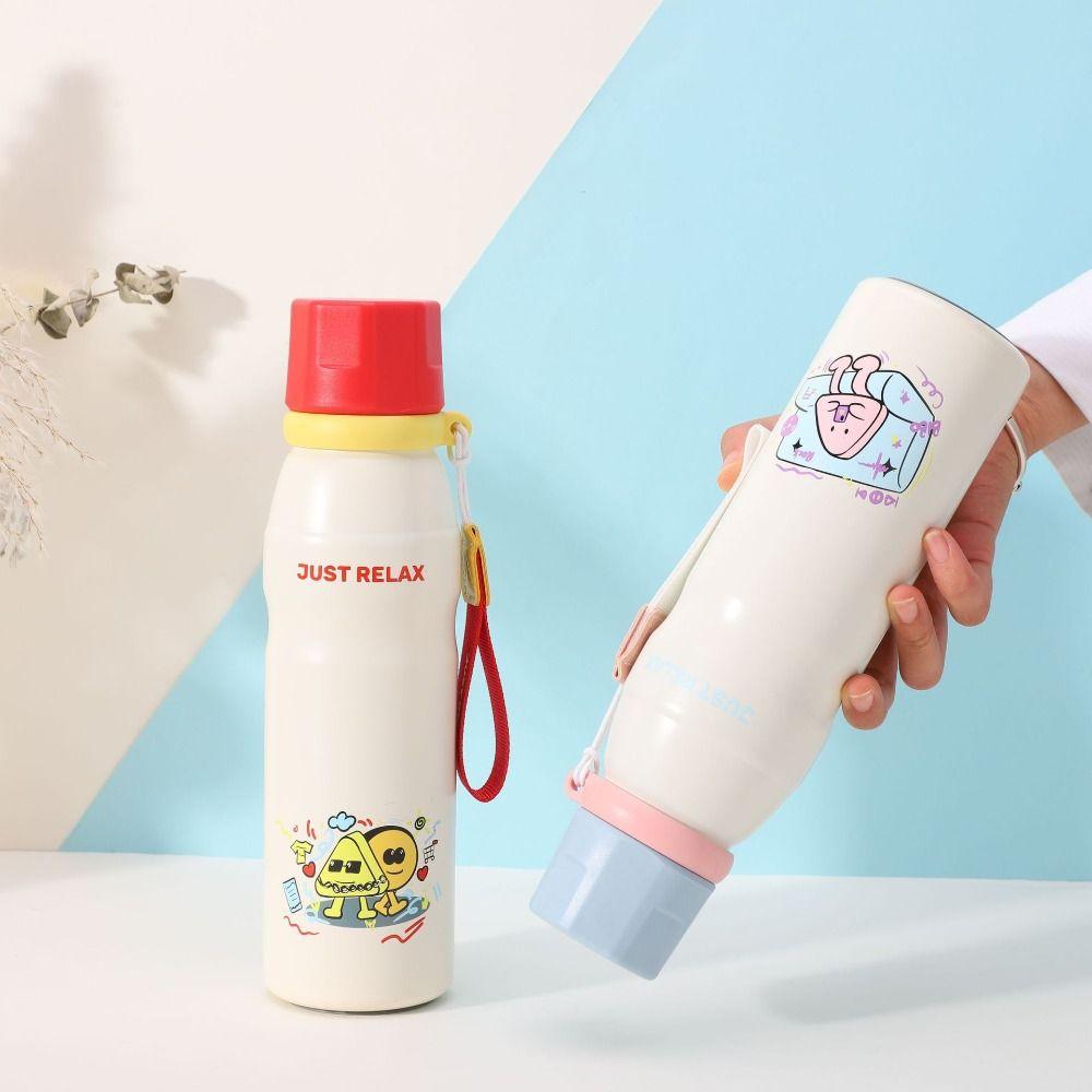 Large Capacity Cartoon Insulation Cup 316 Stainless Steel Thermos Water Bottle  Travel Tumbler