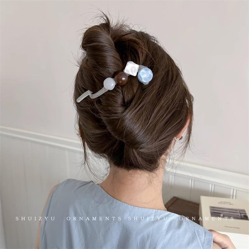 Francouzská retro perlová twist sponka do vlasů—Elegantní jednoslovný styl pro ženy