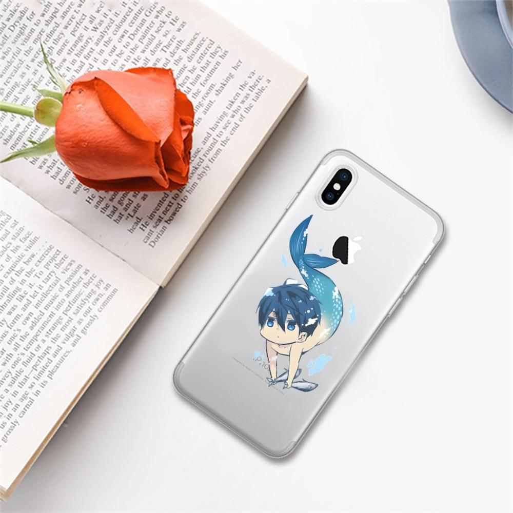 Free anime Phone Case For iPhone 15 14 13 12 11 Pro Max Mini X Xs XR 6 7 8 Plus SE 2020 Transparent Case