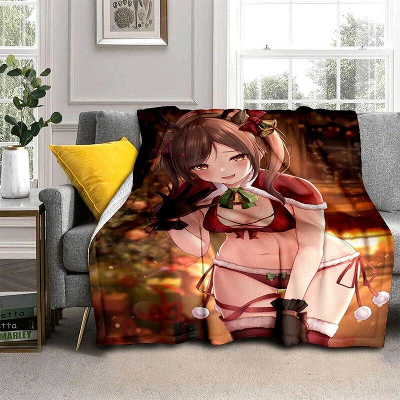 Weihnachten Sexy Schönheit Geschenk Weiche Plüsch Sofa Bett Werfen Cartoon Picknick Decken Moderne Flanell Decke Abdeckung Bettdecke Geschenk