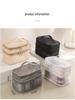 Large Capacity Double Layer Mesh Makeup & Toiletry Bag - Portable Travel Cosmetic Storage