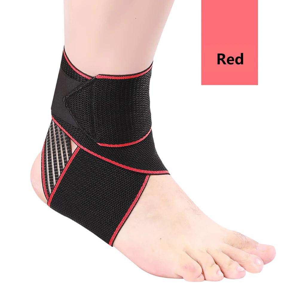 1Pcs Professional Sports Ankle Strain Wraps Bandages Elastic Weave Ankle Support Brace Protector For Fitness Running Basketball