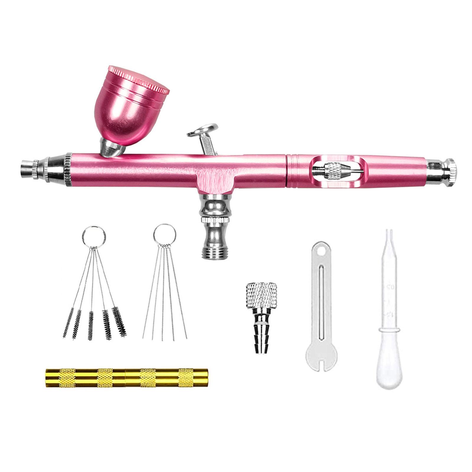 

0.3mm Nozzles Double-Action Airbrush for Cake Decorating Painting Pattern Model Airbrush Multifunctional Gravity Feed розового золота