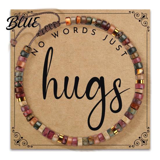 Natural Wood Bracelet Boho Bead Wooden Flat Beads Adjustable Friendship
