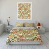 Cute Cat Pattern Three-Piece Set Exquisite Three-Piece Bedding Set Gift For Kids And Adults