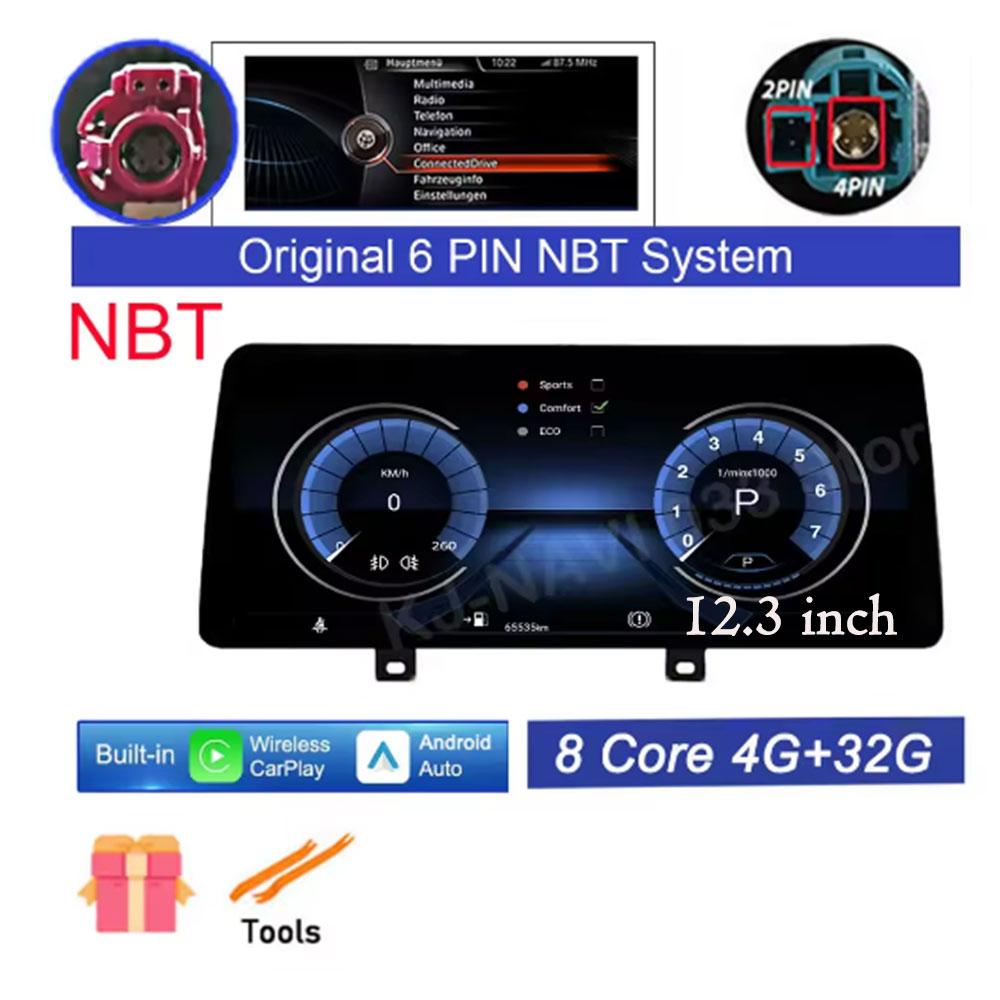 

12,3-дюймовый автомобильный радиоплеер Android 14 с мультимедиа-навигацией GPS для BMW 3/4 серии F30 / F31 / F34 / F32 / F33 / F36 NBT EVO System