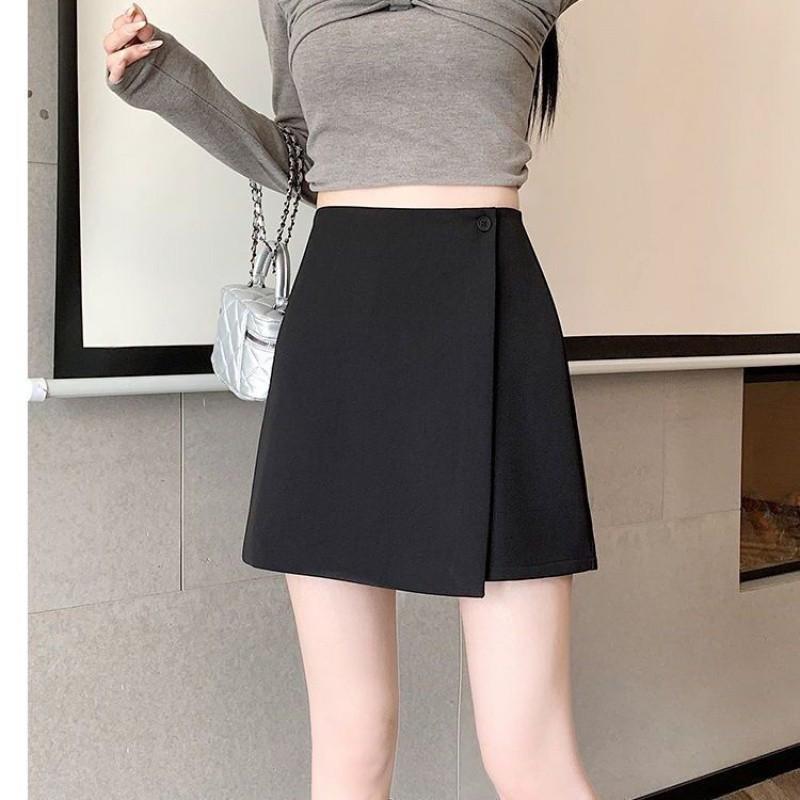 2025 High Waist A-Line Professional Casual Irregular Short Skirt