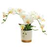 1 Pc Artificial Flower Decoration Gold-bottomed Office