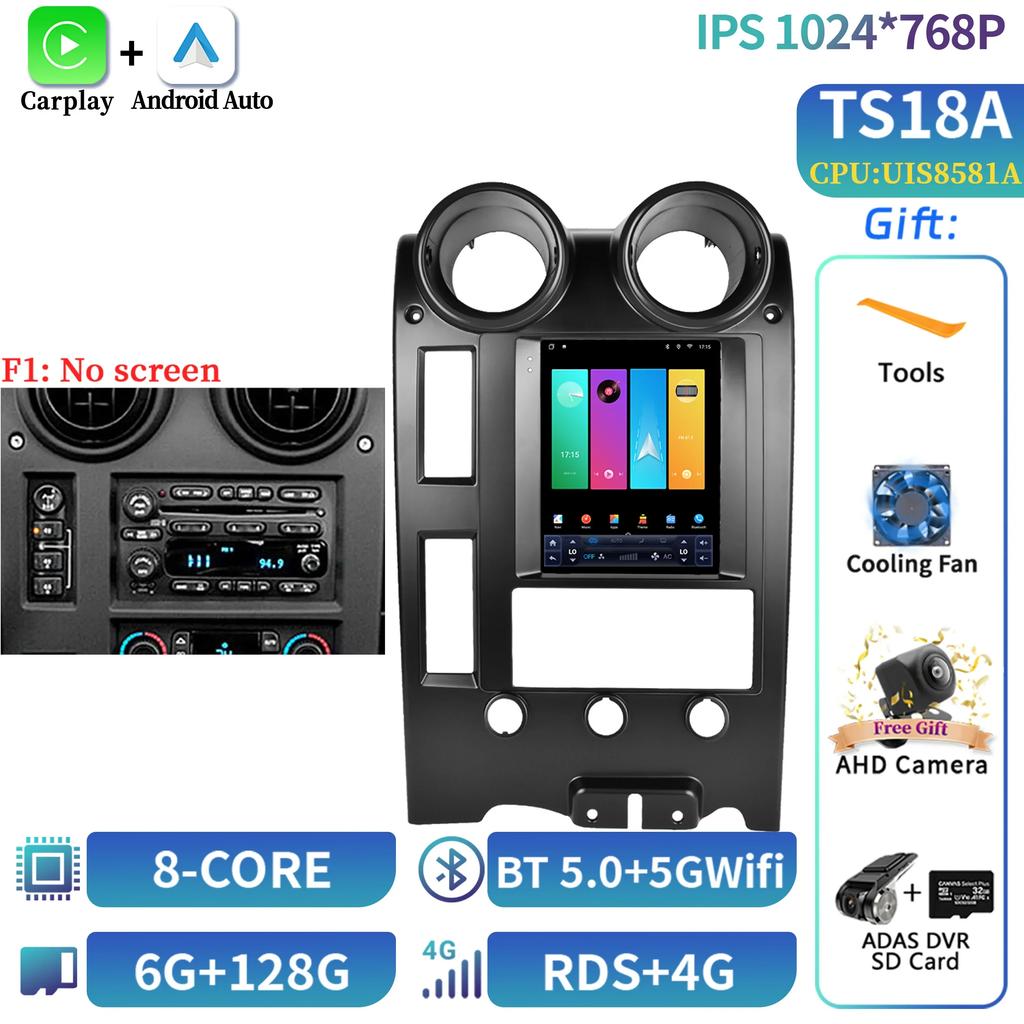 9.7" For Hummer H2 2002-2007 Car Player Auto Radio Stereo Head Unit Multimedia Player GPS Navigation Screen Audio Media Car Set