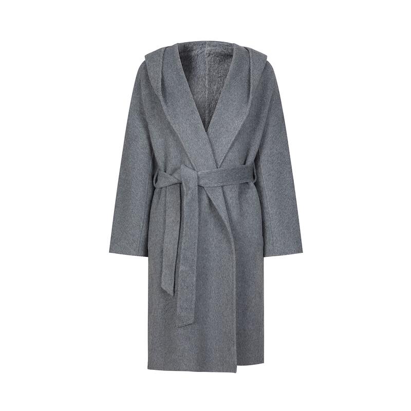 Annakou True Self Series Hooded Wool Double-faced Coat