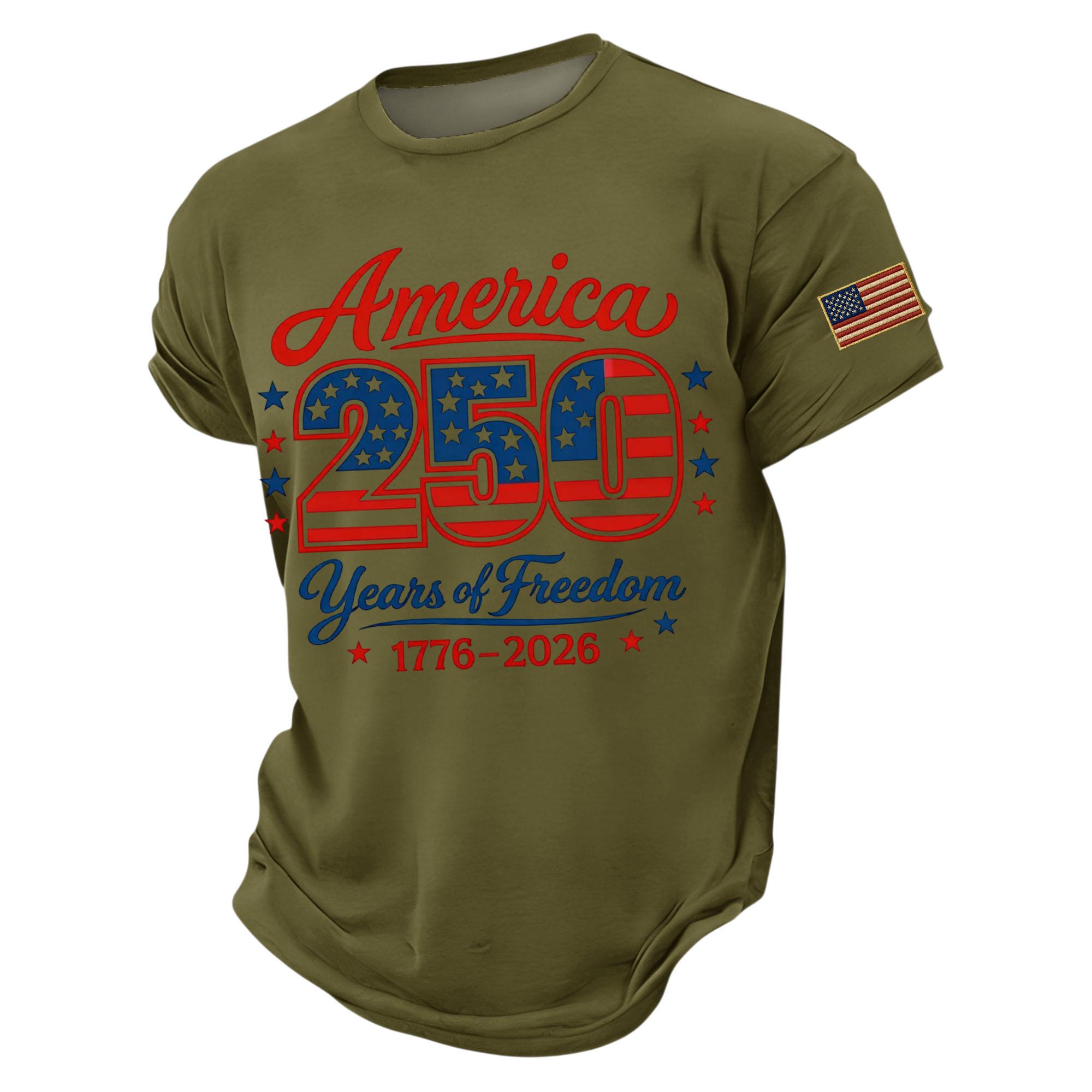 

Shirt Patriotic Shirts for Men USA 250th Anniversary Shirt T Shirt for 250 Anniversary USA Shirt L армия зеленый