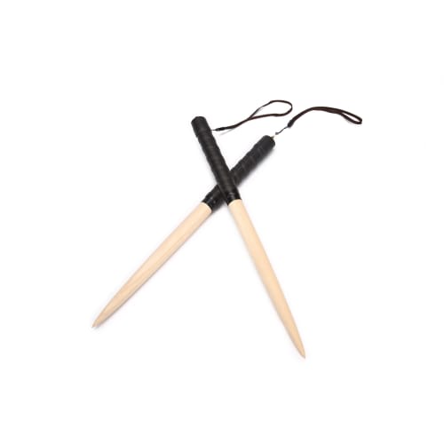 

Gekirin Mybachi Wooden Bat, Tapered, with Easy-to-Hold Strap, Made of Ash Hardwood, Unique Wood Grain, 350mm-20mm (Black)