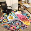 1pc Colorful Parrot Artwork Chair Carpet for Office Non-Slip, Machine Washable Rug for Office - Holiday DecorMachine Made yy251029081