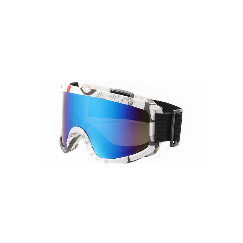 Cross-border Fashion Anti-fog Ski Goggles: Large Frame, Wind & Sand Proof, Colorful Protective Sports Glasses
