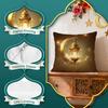 Golden ramadan decoration Cushions Pillowcase Polyester Cushion Cover Throw Pillow Pillowcover Home Car Sofa Decor