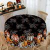 Halloween Pumpkin Polka Dot Tablecloth Orange Black Contrasting Shading, Round Square Optional, Picnic Restaurant Decoration