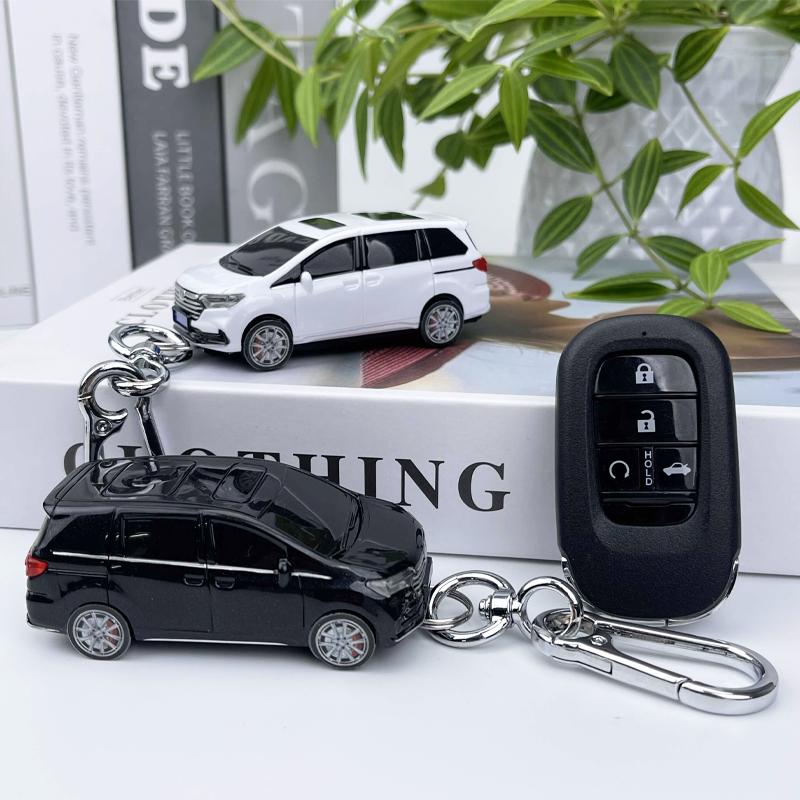 Honda Odyssey için Yaratıcı Anahtar Kılıfı Araba Modeli Anahtar Kılıfı 2 3 4 5 Düğmeli Uzaktan Kumanda Anahtar Kılıfı Çanta Tutucu Fob Anahtarlık Aksesuarları