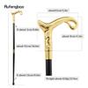 Gyllene lyxkurva Linjetyp Gåkäpp Mode Dekorativ käpp Gentleman Elegant Cosplay käppknopp Crosier 93cm
