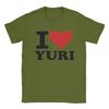 I Love Yuri TShirt Summer  Cotton TShirts For Male Hipster Loose Tshirt Short Sleeve Vintage Tees