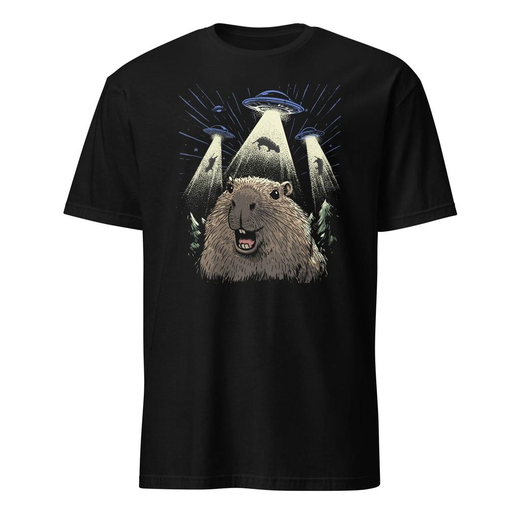 Alien Capybara Shirt Capybara Selfie Alien UFO Encounter T-Shirt Size S-3XL Gift
