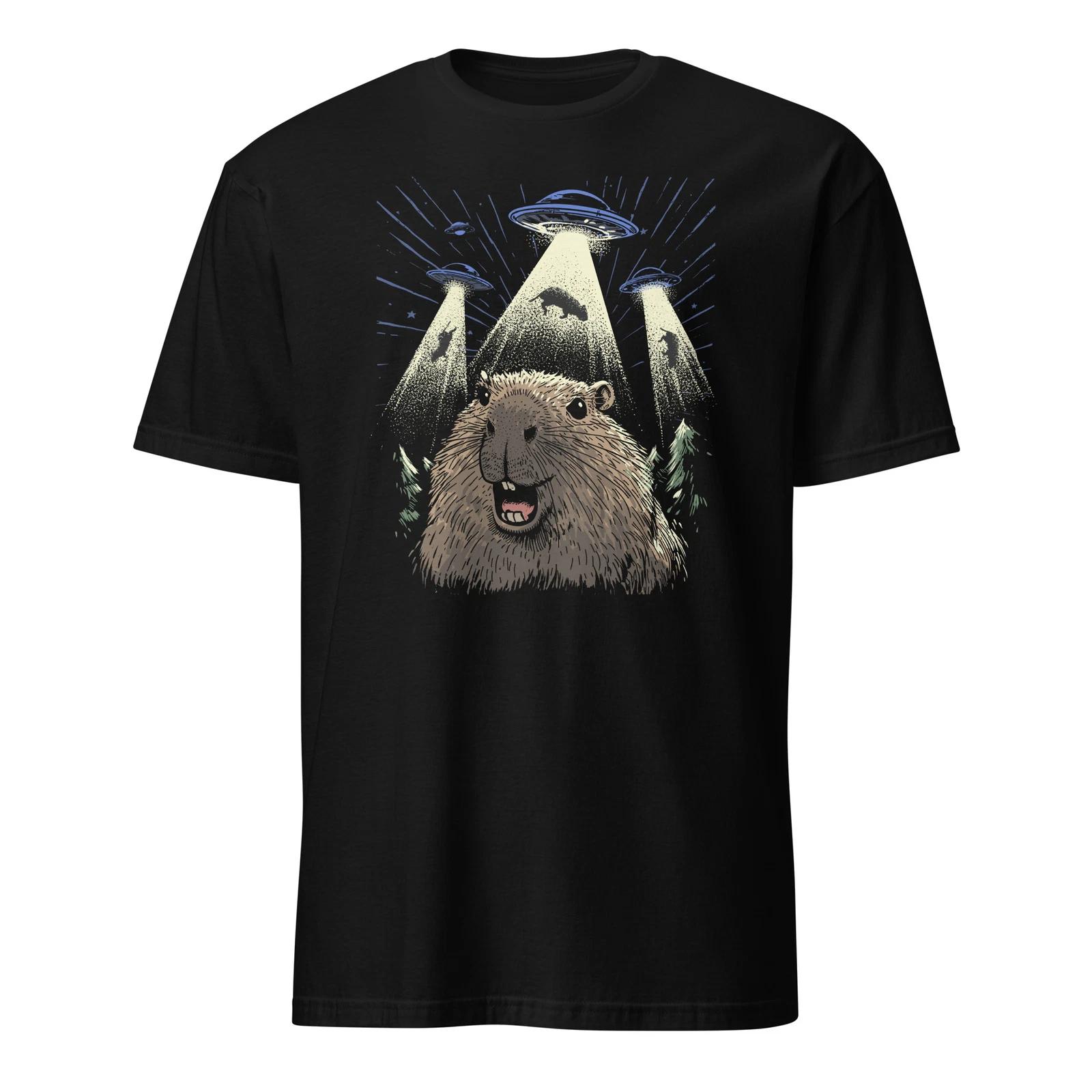 Alien Capybara Shirt Capybara Selfie Alien UFO Encounter T-Shirt Size S-3XL Gift XL