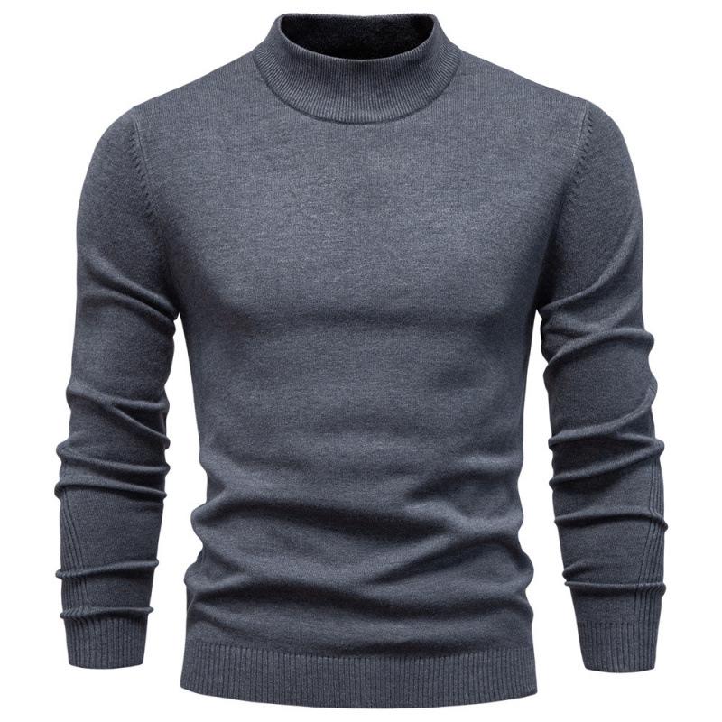 European Chic Men's High-Neck Sweater: Autumn/Winter 2025 Light Luxury Knitwear, High-End Base Layer