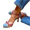 Fashion New Style Sweet Female Pumps Round Toe Small Heels 6cm Buckle Strap Bowknot Mixed Color Plus Size 34-43 Spring Dating Shoes