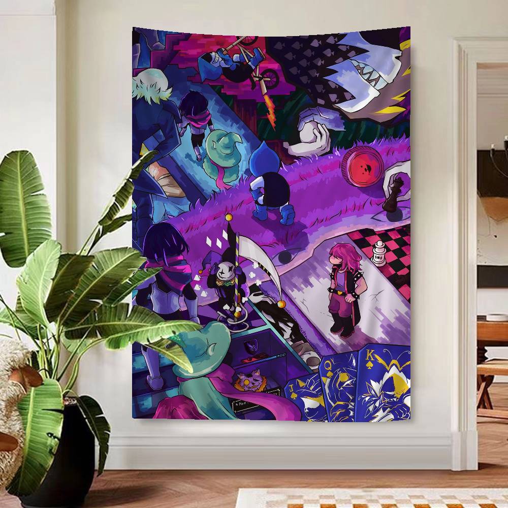 Deltarune Játék Színes Kárpit Falra Akasztható Bohém Falikárpitok Mandala Falra Akasztható Laptervek 60x90 cm