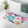 1pc White Background Small Floral Print Bathroom Non-slip Rug Mat, Machine Washable - Ideal for Kitchen, Entryway, and Shower Room Decor - Perfect Hou