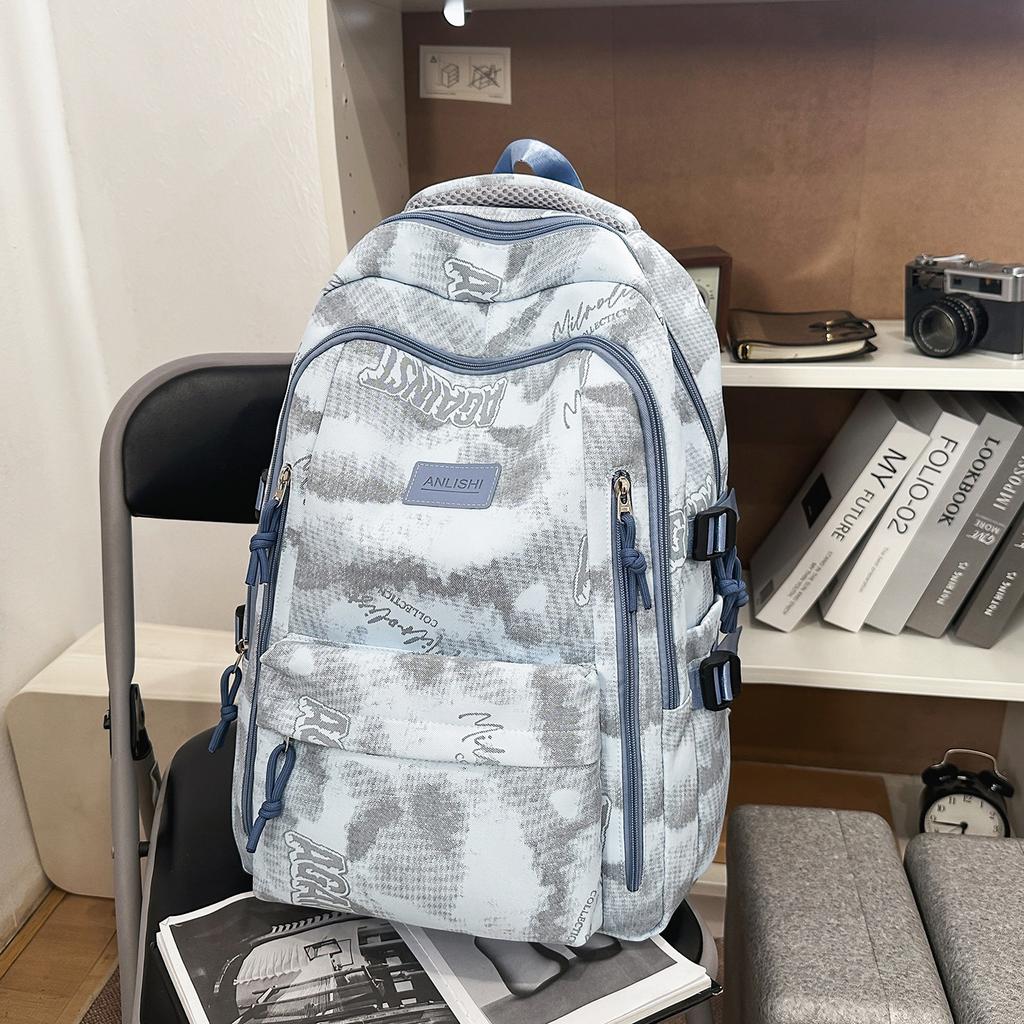 Schoolbag Japanese ins Campus Simple Versatile Backpack Female High School Student Junior High School Student School Bag Large Capacity Backpack Male