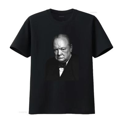 Winston Churchill Großbritannien Vereinigtes Königreich England Vintage Porträt T-Shirt vintage gewaschen Designerkleidung Unisex Mann
