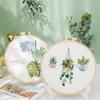Crafts Handmade Painting Flowers Plants Pattern Cross Stitch DIY Embroidery Embroidery Starter Kit