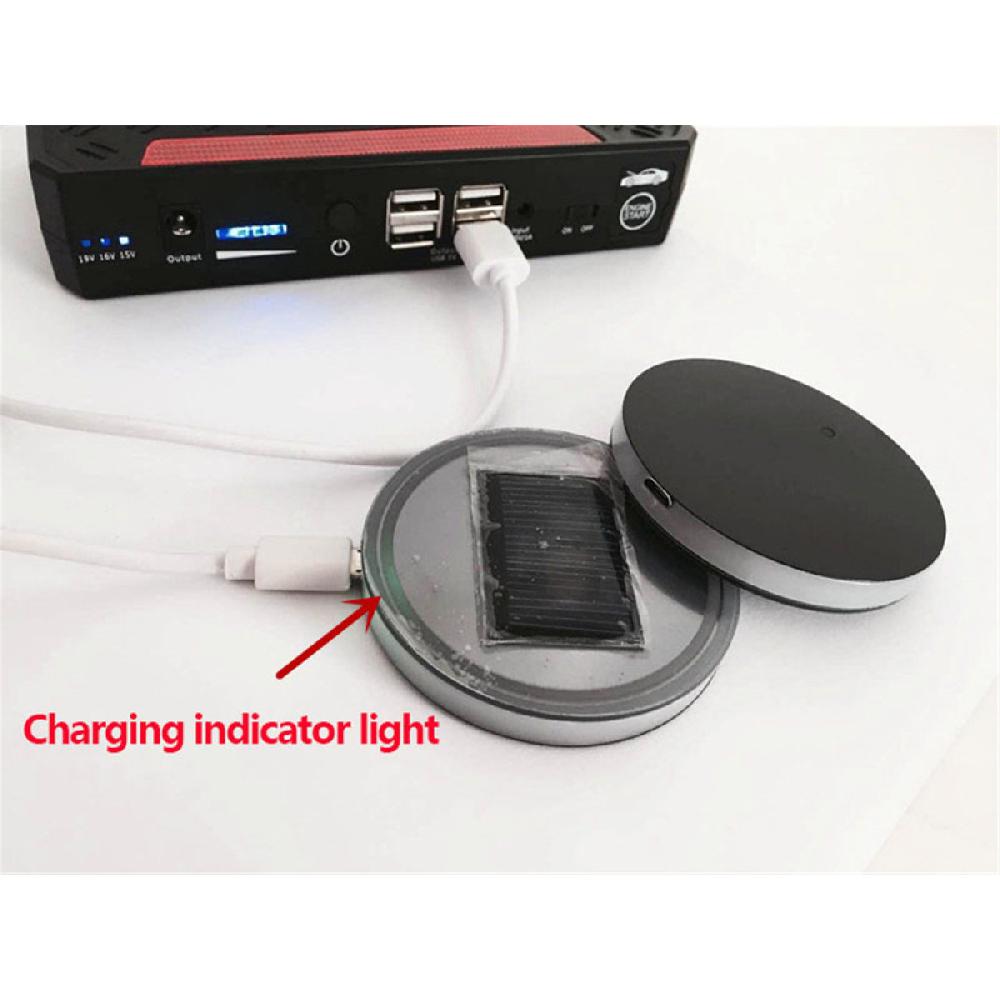Pair 68Mm Round Solar+Usb Charging Car Cup Holder Bottom 7 Color Rgb Led Lights
