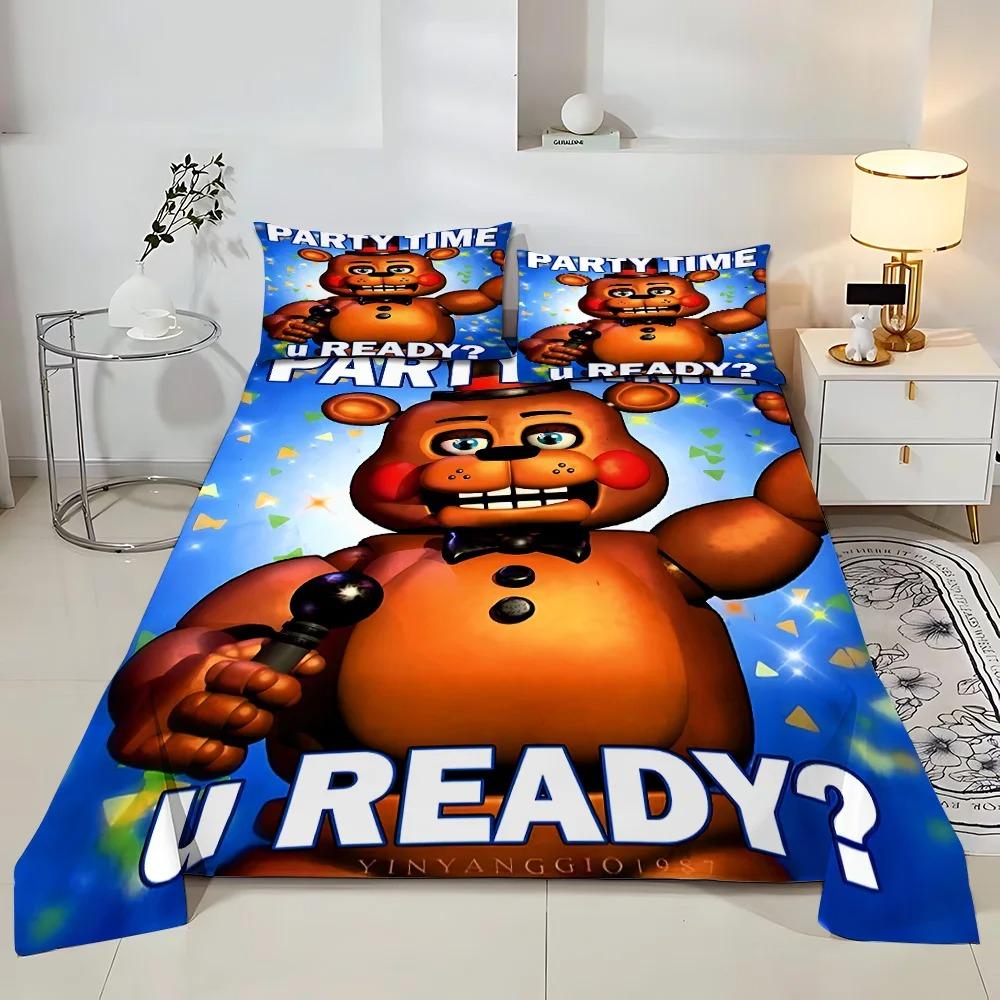 Exquisites 3D Five Freddy Tapeten Anime Druck Bettwäsche Set Bettbezug Steppdecke Bett Jugend Mädchen Jungen Geschenk
