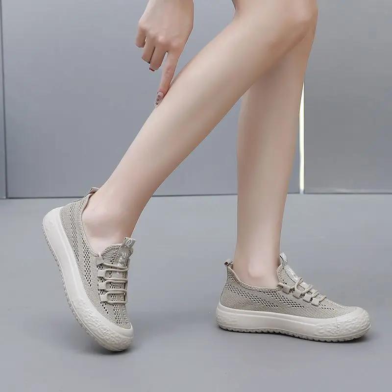 New In 2025 Mesh Breathable High On Platform Shoes for Women Offers Original Deals Y2k Fashion Korean Light Woman Footwear Sale