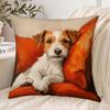 Modern Russell Terrier Dog Pillow Case DoubleSided Contemporary Pet Decorative Cushion Cover Machine Washable Home Decor PC