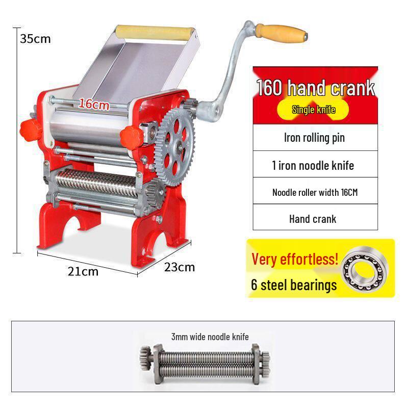 Compact Stainless Steel Manual Noodle & Dumpling Wrapper Press Machine