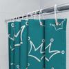Royal Crown Shower Curtain Blue White Pattern Waterproof Bathroom Decor For Home Decoration