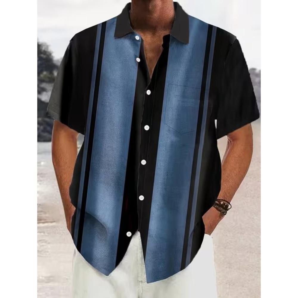 Men's Musical Note Pattern 3D Print Shirt Button Up Shirt Casual Shirt Summer Shirt Short Sleeve Daily Vacation Clothing