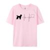 Poodle Dog Heartbeat Lover TShirt 2024 Newest Print Unisexs Cotton Tops Shirts Custom Awesome Anime T Shirts