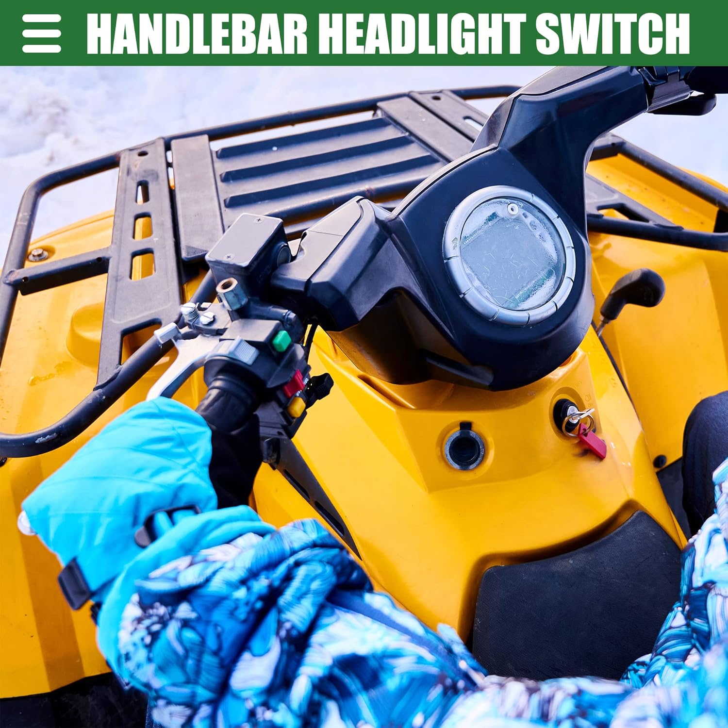 Motoforti Left Handlebar Switch, Handlebar Bar Switch Assembly, for Polaris Sportsman 500 1999-2001, ABS, 4010262, 4110243, 4110248, Black