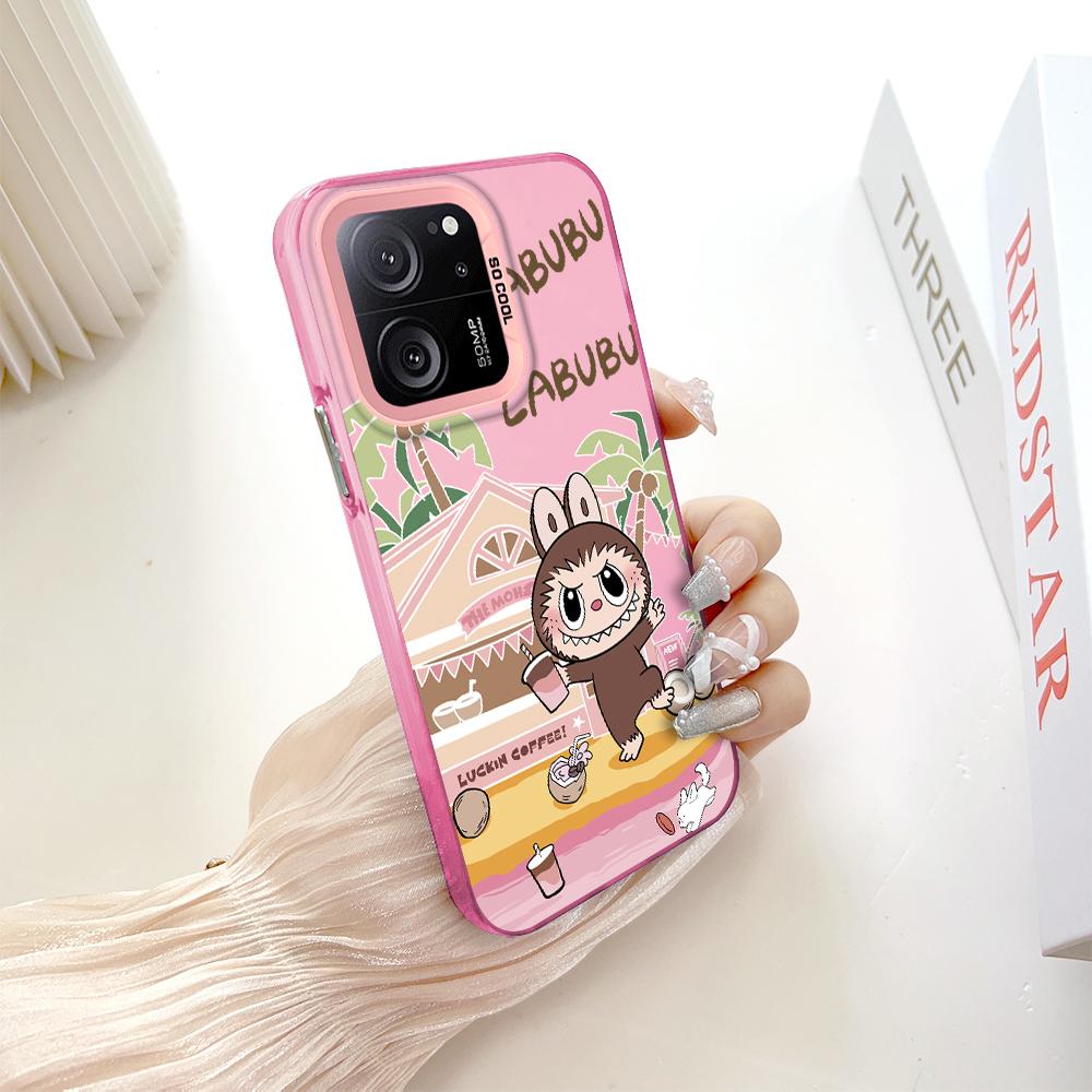 

Окрашенный узор, цветной серебристый, двухсторонний, жесткий, противоударный чехол для телефона Xiaomi Redmi Poco Redmi K50 Gaming темно-розовый