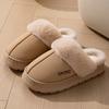 New slippers piled and thickened home warm thick-soled cotton shoes women's non-slip indoor winter plush cotton slippers